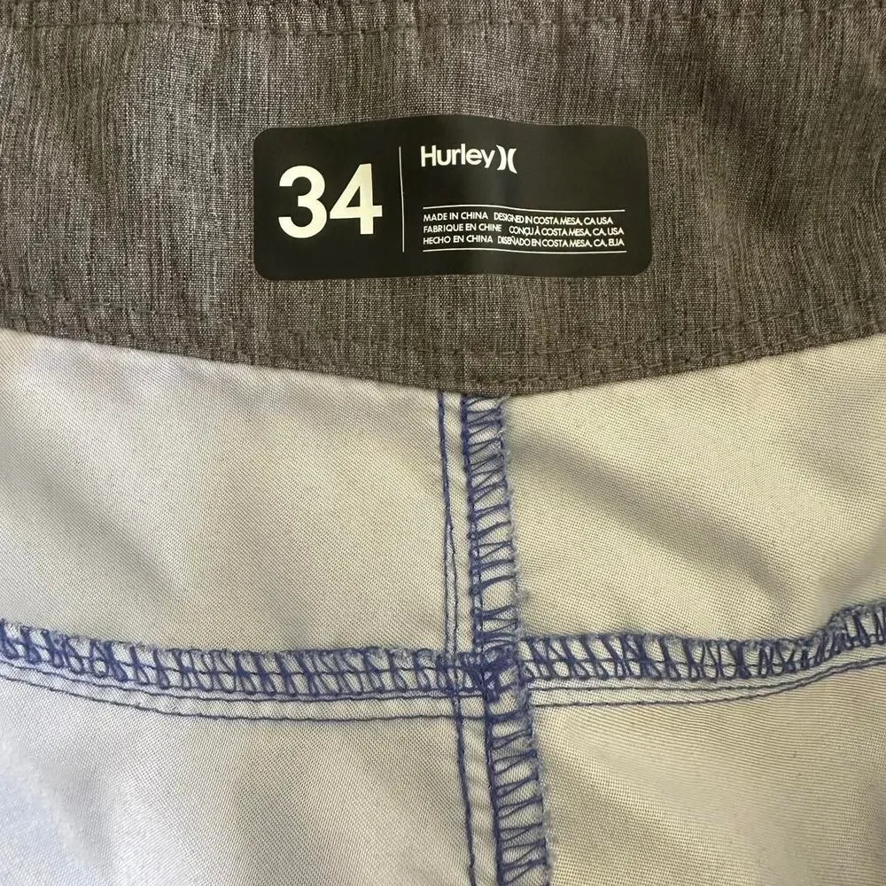 Hurley Men's Blue Swim-briefs-shorts